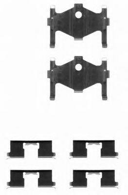 Комплектующие, колодки дискового тормоза 8DZ 355 202-521 HELLA