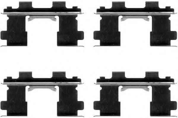 Комплектующие, колодки дискового тормоза 8DZ 355 202-821 HELLA