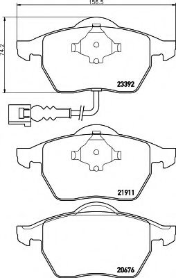 Комплект тормозных колодок, дисковый тормоз 8DB 355 008-471 HELLA