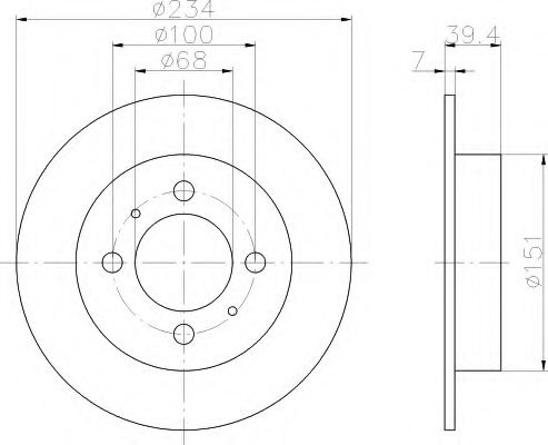 Тормозной диск 8DD 355 105-151 HELLA