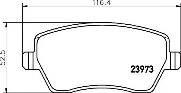 Комплект тормозных колодок, дисковый тормоз 8DB 355 010-851 HELLA