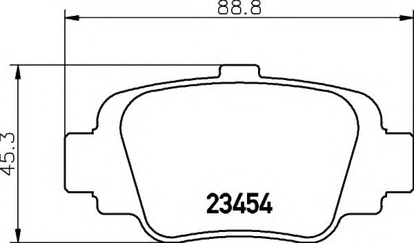 Комплект тормозных колодок, дисковый тормоз 8DB 355 011-551 HELLA