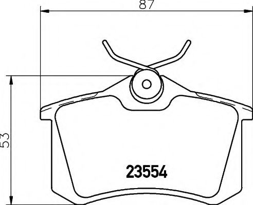 Комплект тормозных колодок, дисковый тормоз 8DB 355 012-791 HELLA