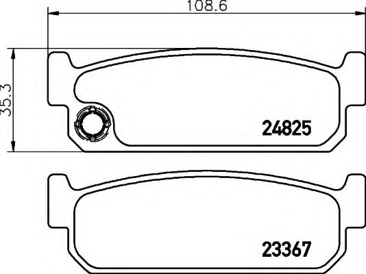 Комплект тормозных колодок, дисковый тормоз 8DB 355 015-271 HELLA
