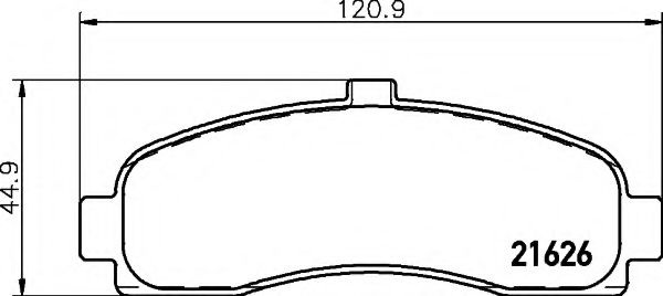 Комплект тормозных колодок, дисковый тормоз 8DB 355 016-501 HELLA