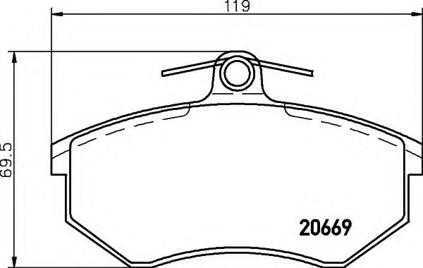 Комплект тормозных колодок, дисковый тормоз 8DB 355 017-701 HELLA