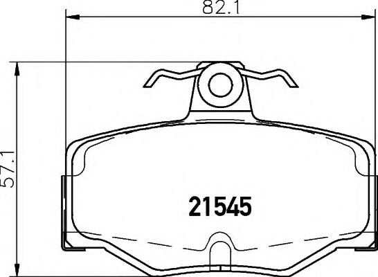 Комплект тормозных колодок, дисковый тормоз 8DB 355 018-021 HELLA