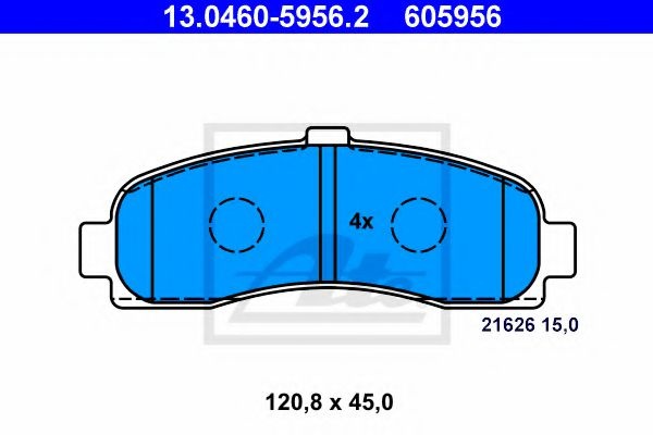 Комплект тормозных колодок, дисковый тормоз 13.0460-5956.2 ATE