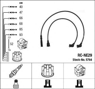 Комплект проводов зажигания 5764 NGK
