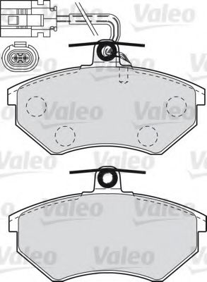 Комплект тормозных колодок, дисковый тормоз 598484 VALEO
