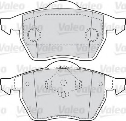 Комплект тормозных колодок, дисковый тормоз 598486 VALEO