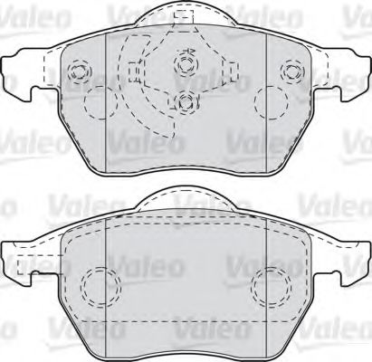 Комплект тормозных колодок, дисковый тормоз 598751 VALEO
