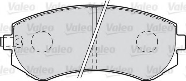 Комплект тормозных колодок, дисковый тормоз 598806 VALEO
