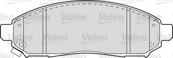 Комплект тормозных колодок, дисковый тормоз 598738 VALEO