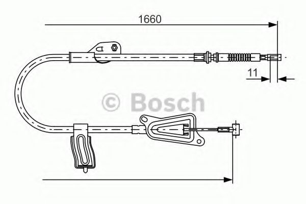 Трос, стояночная тормозная система 1 987 477 944 BOSCH