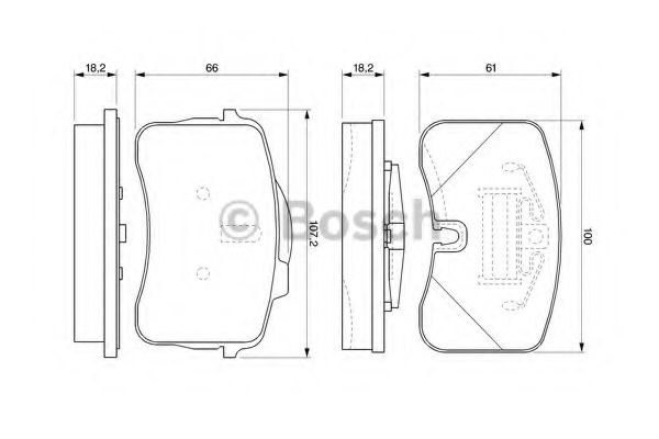 Комплект тормозных колодок, дисковый тормоз 0 986 424 191 BOSCH