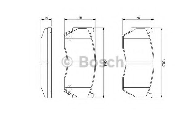 Комплект тормозных колодок, дисковый тормоз 0 986 424 369 BOSCH