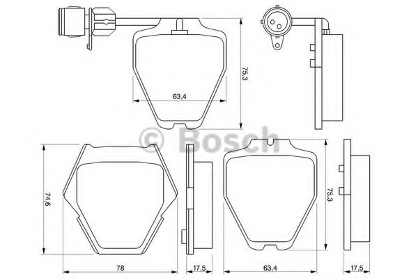 Комплект тормозных колодок, дисковый тормоз 0 986 424 689 BOSCH