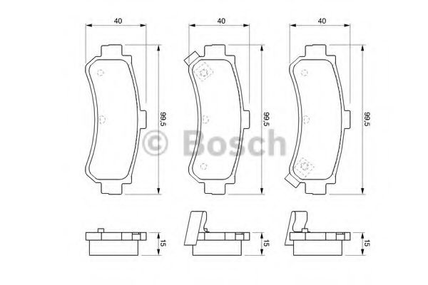 Комплект тормозных колодок, дисковый тормоз 0 986 424 734 BOSCH