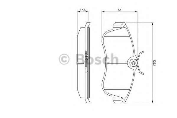 Комплект тормозных колодок, дисковый тормоз 0 986 461 147 BOSCH