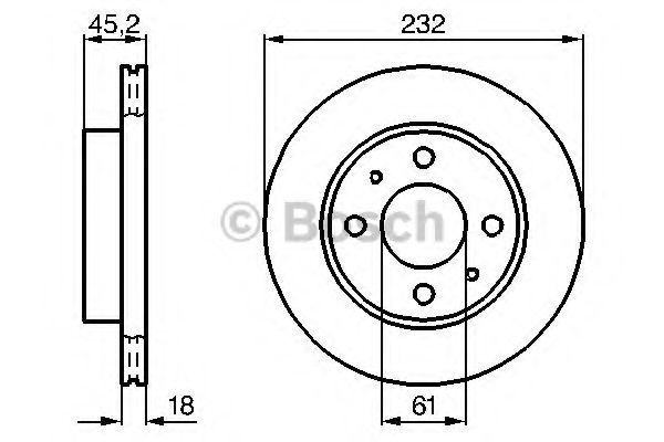 Тормозной диск 0 986 478 650 BOSCH