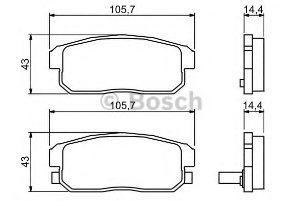 Комплект тормозных колодок, дисковый тормоз 0 986 494 223 BOSCH