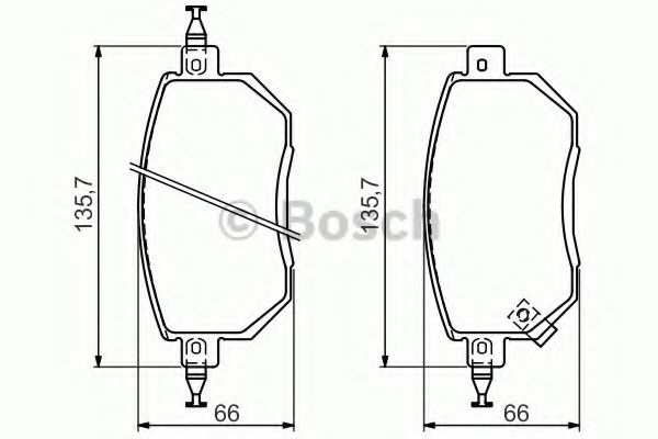 Комплект тормозных колодок, дисковый тормоз 0 986 494 366 BOSCH