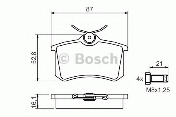 Комплект тормозных колодок, дисковый тормоз 0 986 494 399 BOSCH