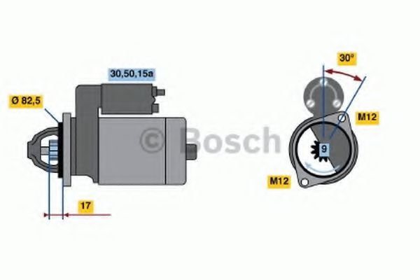 Стартер 0 986 016 330 BOSCH