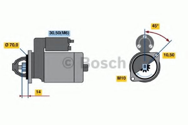 Стартер 0 986 018 621 BOSCH