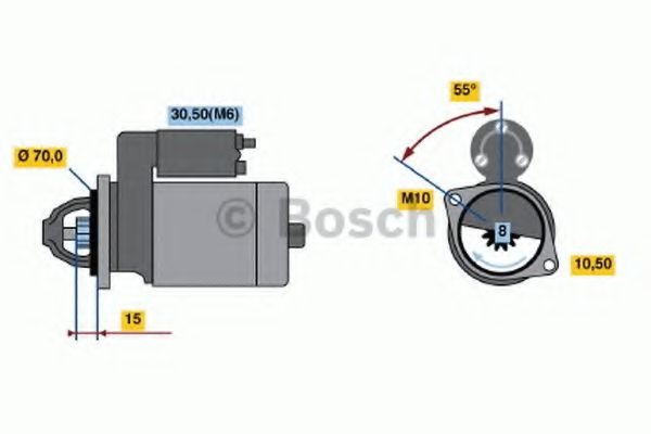 Стартер 0 986 018 630 BOSCH