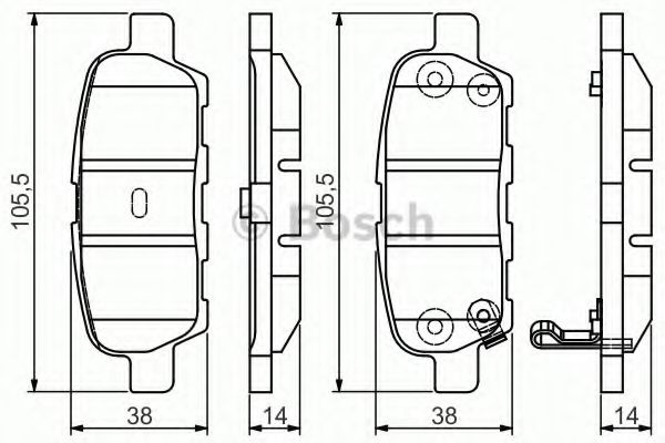 Комплект тормозных колодок, дисковый тормоз 0 986 495 089 BOSCH