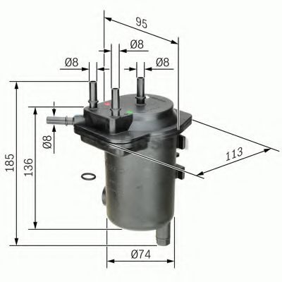 Топливный фильтр 0 450 907 008 BOSCH