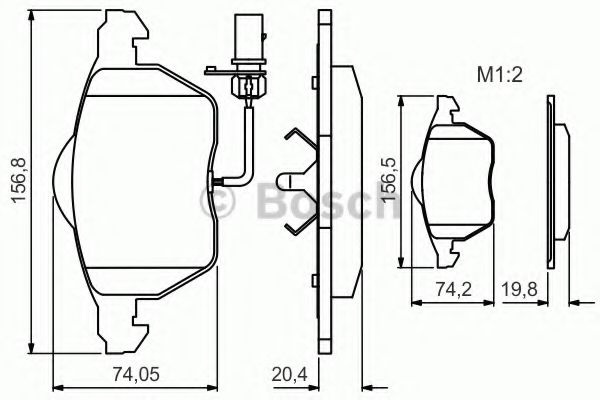 Комплект тормозных колодок, дисковый тормоз 0 986 495 241 BOSCH