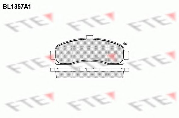 Комплект тормозных колодок, дисковый тормоз BL1357A1 FTE