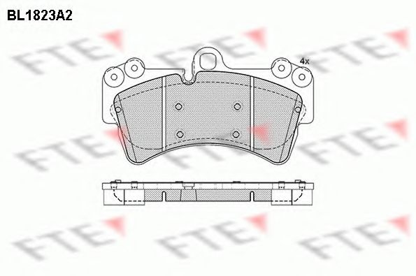 Комплект тормозных колодок, дисковый тормоз BL1823A2 FTE