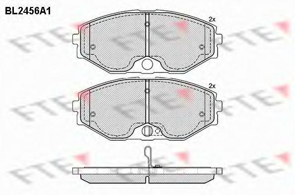 Комплект тормозных колодок, дисковый тормоз BL2456A1 FTE