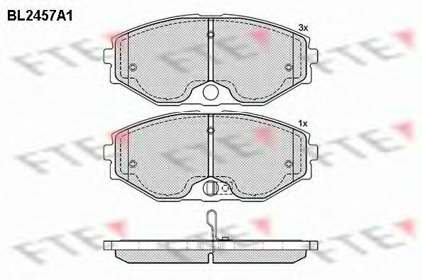 Комплект тормозных колодок, дисковый тормоз BL2457A1 FTE