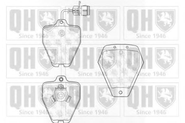 Комплект тормозных колодок, дисковый тормоз BP1037 QUINTON HAZELL