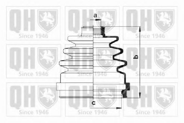 Комплект пылника, приводной вал QJB277 QUINTON HAZELL