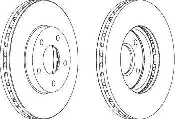 Тормозной диск DDF1249 FERODO
