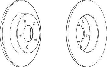 Тормозной диск DDF1383 FERODO