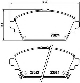 Комплект тормозных колодок, дисковый тормоз P 28 029 BREMBO