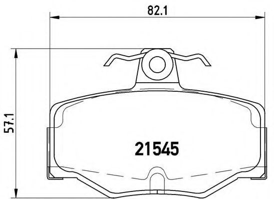 Комплект тормозных колодок, дисковый тормоз P 56 024 BREMBO