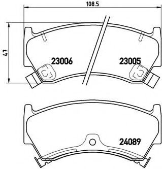 Комплект тормозных колодок, дисковый тормоз P 56 026 BREMBO