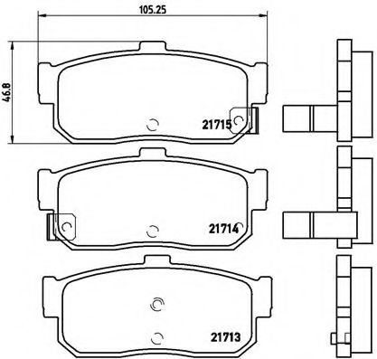 Комплект тормозных колодок, дисковый тормоз P 56 029 BREMBO