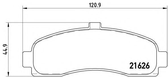 Комплект тормозных колодок, дисковый тормоз P 56 031 BREMBO