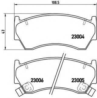 Комплект тормозных колодок, дисковый тормоз P 56 033 BREMBO