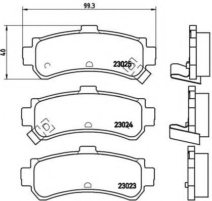Комплект тормозных колодок, дисковый тормоз P 56 035 BREMBO