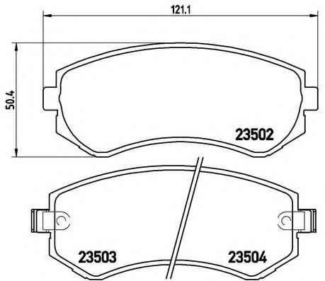 Комплект тормозных колодок, дисковый тормоз P 56 039 BREMBO